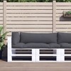 vidaXL Outdoor Pallet Cushions Set - Durable Gray Fabric, Hollow Fiber Filled Comfortable Seat and Back Cushions for Patio/Deck/Garden - 2 of 4