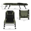 VisioGear Cots, Folding Camping Cot with Soft Padded Cushions and Headrest, Portable Camping Bed for Outdoor Camping Office, Green, 33.5"*15.7"*78.7" - 2 of 4