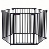 LAOTIES Extra Wide Baby And Pet Safety Gate,8 Panel Metal Play Yard Fence for Stairs,Fireplace And Doorways,Walk Through with Auto Close - 3 of 4