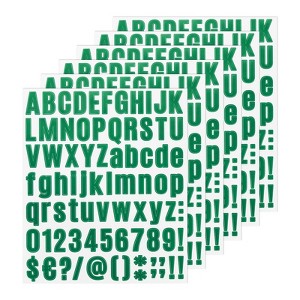 Unique Bargains Waterproof Vinyl Self-Adhesive Durable Mailbox Alphabet Stickers 6 Sheets - 1 of 4