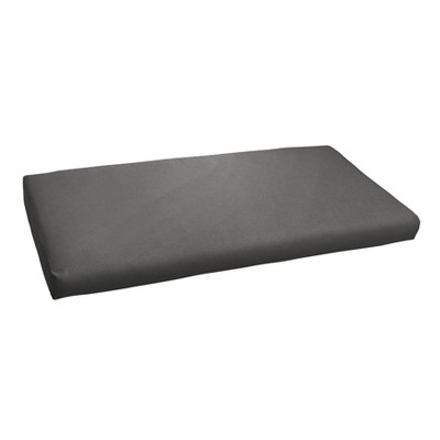 55"x18" Outdura Indoor/Outdoor Bench Cushion Steel - Sorra Home: UV & Weather-Resistant with Zipper Closure