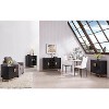 Kings Brand Furniture - Grant Accent Cabinet Side End Table, Bedside Nightstand for Bedroom Living Room, Black/Gold - 2 of 4