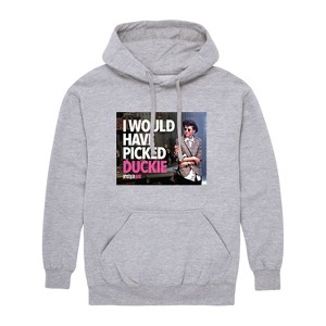 Men's - Pretty in Pink - Duckie & Blane Graphic Fleece Pullover Hoodie - 1 of 4