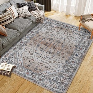 Area Rugs Washable Area Rug for Living Room, Vintage Boho Large Rugs Distressed Indoor Floor Carpet for Office Dining Room Hallway - 1 of 4