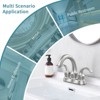 Gulches Swan Style 2-Handle Bathroom Faucet, Brushed Nickel 4-Inch Centerset Vanity Sink with Pop-Up Drain and Supply Hoses - 3 of 4