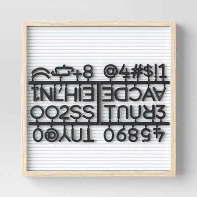 Photo 1 of 11&#34; x 11&#34; Plastic Slat Letterboard White - Room Essentials&#8482;