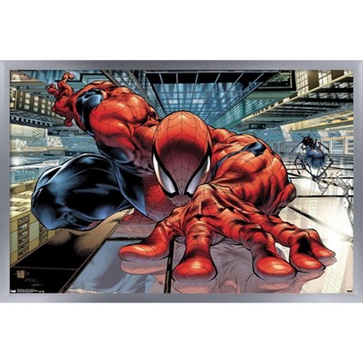 Trends International 24X36 Marvel Comics Spider-Man - Wall Crawler Framed Wall Poster Prints