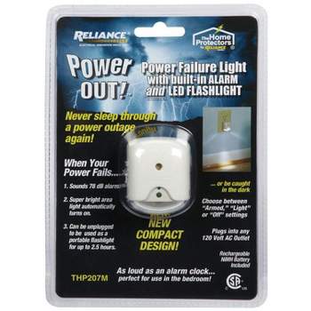 Reliance Controls Power Out 100 lm White Night Light with Built-in LED Flashlight