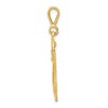 Black Bow Jewelry 14k Yellow Gold, Varsity Collection, Small D/C Pendant Number 24 - 2 of 4