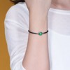 Leather Braided Charm Bracelet for Women 21 cm Sterling Silver Clover Clasp Ginger Lyne Collection - 4 of 4