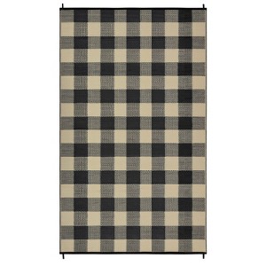 Outdoor Rug Patio Rug Waterproof Plastic Straw Rug Modern Plaid Throw Carpet UV-Resistant Reversible Mat for Camping RV Deck Porch Picnic Balcony - 1 of 4