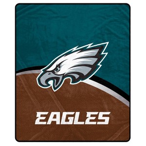 NFL Philadelphia Eagles Gameball Ultra Soft Tailgate Throw Blanket - 1 of 2