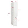 Tall Display Cabinet with Open Shelves and Side Drawers, Modern Organizer for Small Spaces in Living Room or Office-3irtyhousy - 4 of 4