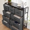 AZL1 Life Concept Utility Storage Drawers Stylish and Functional Storage, 9 Drawer Dresser for Nursery, Closet, Entryway, Gray, 39.3"*11.8"*39.9" - 3 of 4