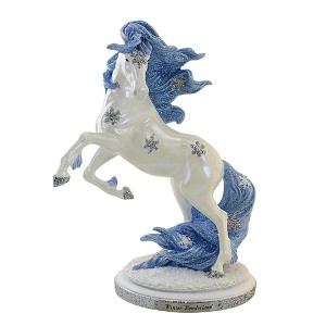 Trail Of Painted Ponies 10.25 In Winter Wonderland Christmas Stallion White Steed Animal Statues - 1 of 3