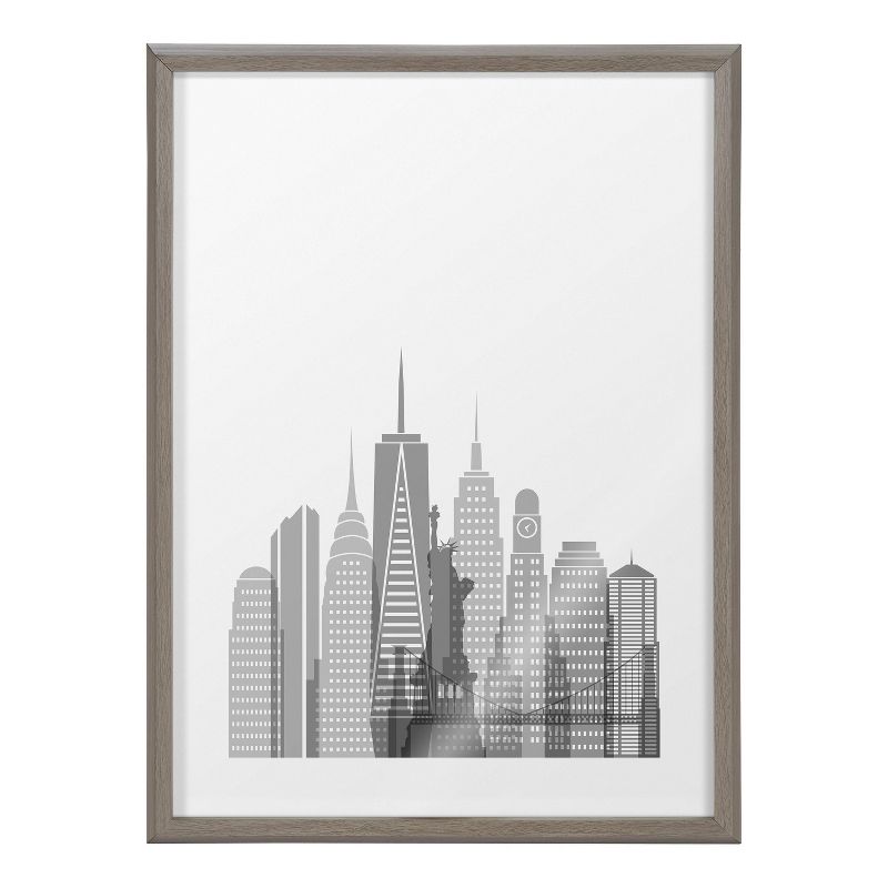 18&#34; x 24&#34; Blake New York Cityscape by Jake Goossen Framed Printed Glass Gray - Kate &#38; Laurel All Things Decor, 3 of 9