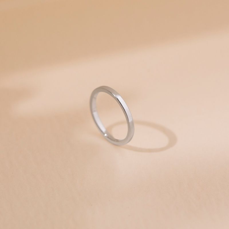 Girl's Thin Simple Band Sterling Silver Ring - In Season Jewelry, 5 of 7