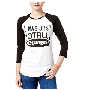 Hybrid Womens Totally Clueless Graphic T-Shirt, White, X-Small - 1 of 1
