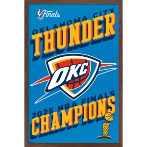 Trends International NBA Oklahoma City Thunder - 2025 NBA Finals Team Logo Framed Wall Poster Prints - 1 of 4