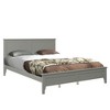 NicBex Modern White/Gray Platform Bed Frame with Headboard,Solid Wood Full/Queen/King Bed Frame with Slat Support,No Box Spring Required,Easy Assembly - 3 of 4