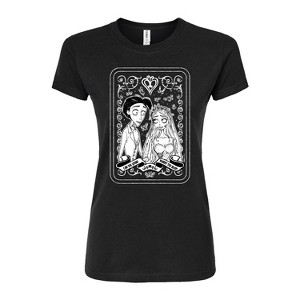 Women's - Corpse Bride - Victor And Emily Fitted Graphic T-Shirt - 1 of 2