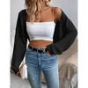 Women's Lightweight Shrug Sweater for Dresses & Tops Long Sleeve Open Front Knit Crop Bolero Cardigan - 4 of 4