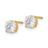 Black Bow Jewelry 5mm Cubic Zirconia Stud Earrings in 14k Yellow Gold - image 2 of 4