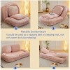 SEVOBAL Human Dog Bed Lazy Sofa Couch 5 Adjustable Position Sit Sleep Bed Fold Put In Bedroom Living Room Space Saving, Pink, 37.79"*36.61"*6.69" - 4 of 4