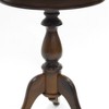 Carolina Living Paloma Side Table Chestnut: Elegant Turned Pedestal, Wood Veneer Top, Classic Silhouette - 2 of 3