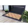 RugSmith Natural Black Moulded Rubber Coir Diamond Doormat - 2 of 4
