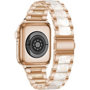 Worryfree Gadgets Metal & Resin Band for Apple Watch with Butterfly Buckle Claps - 6 Color Options - 1 of 1