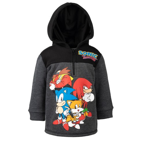 SEGA Sonic the Hedgehog Little Boys Hoodie Black Grey 7 8