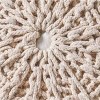 Vynxaria Handcrafted Cotton Knitted Pouf ¨C Stylish & Versatile Home Accent - 3 of 4