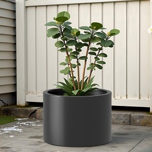 Okak 20" Round Corten Steel Raised Garden Bed, Heavy Duty Pre-Rusted Planter, Metal Planter Box for Veggies/Flowers/Herbs - 1 of 4