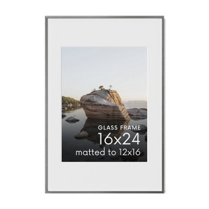 Haus and Hues Brushed Metal Frame with Real Glass, Gray/Bronze - 1 of 3
