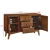 BEAFUP 47.3" Mid Century Sideboard Buffet Cabinet with Storage, Storage Cabinet with 2 Doors and 3 Drawers for Kitchen, Accent Console Table, Walnut - 3 of 4