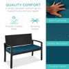 Best Choice Products 2-Person Outdoor Wicker Bench Garden Patio Porch Furniture w/ 700lb Capacity, Cushion - 3 of 4