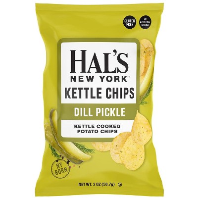 Hal’s New York Potato Chips Dill Pickle - Case of 24 - 2 oz