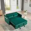 Modern 55" Convertible Velvet Sleeper Sofa Bed with Adjustable Backrest, Compact Pull-Out Loveseat for Small Apartments or Offices–The Pop Home - 3 of 4