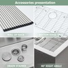 25inx22inx12in Stainless Steel Laundry Utility Sink Drop In Topmount Deep Single Bowl Kitchen Sink Basin - 2 of 4