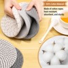 Itopfox Trivet Mats Set for Hot Dishes, Heat Resistant Pot Holders for Kitchen Counter and Table, Anti Stain Hot Pads for Pots and Pans - 3 of 4