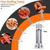 Sausage Maker, Manual 15LBS/7L Sausage Stuffer - Stainless Steel Heavy Duty Machine with 5 Tubes for Home & Commercial Use - 4 of 4