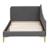 YOOCOZZ Linen Upholstered Wood Daybed with Backrest and Armrest - 3 of 4