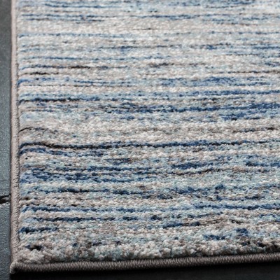 Celestial Spark Blue/Grey Hand-Knotted Synthetic Area Rug