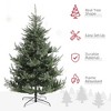 6' Artificial Wide Christmas Tree Holiday D¹Ècor, with Easy-to-Shape Branches, Auto Open, Steel Base - 4 of 4