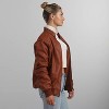 Members Only Women's Faux Leather Iconic Racer Jacket (Men's Cut) - 3 of 4