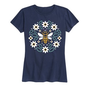 Women's - Instant Message - Bee Circle Short Sleeve Graphic T-Shirt - 1 of 4