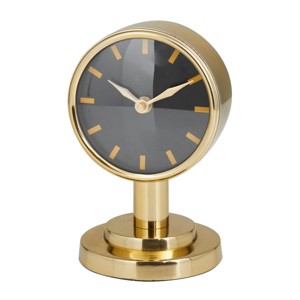 7"x4" Stainless Steel Small Clock - Olivia & May - 1 of 4