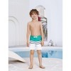 PATPAT Family Matching Swimwear Mommy and Me Colorblock Striped Spliced One-Piece Swimsuits Swim Trunks Shorts - 2 of 4