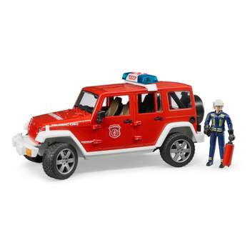 Bruder Jeep Rubicon Fire Vehicle with Fireman Figure